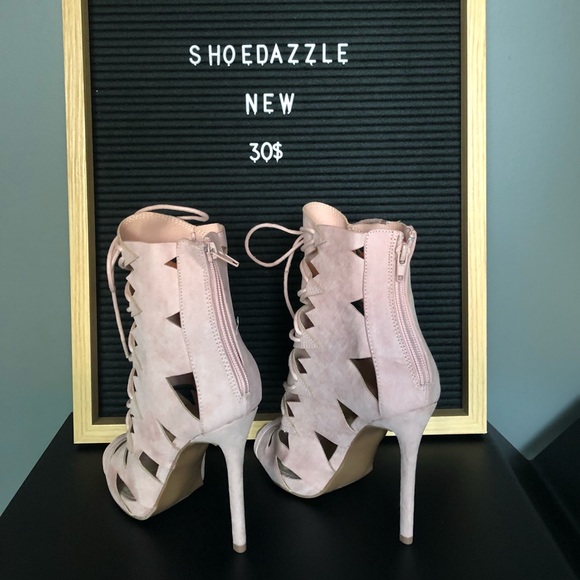 Shoe Dazzle Dress Sandals Analy Blush - Picture 2 of 4
